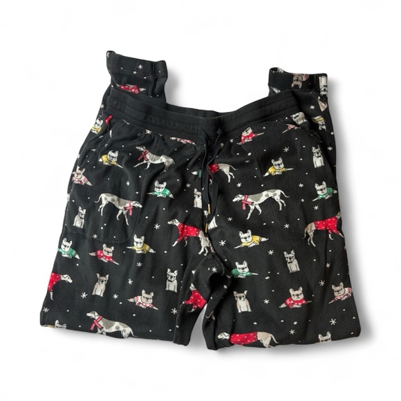 Women soft fleece holiday pajama pants S4-6 - Picture 2 of 4